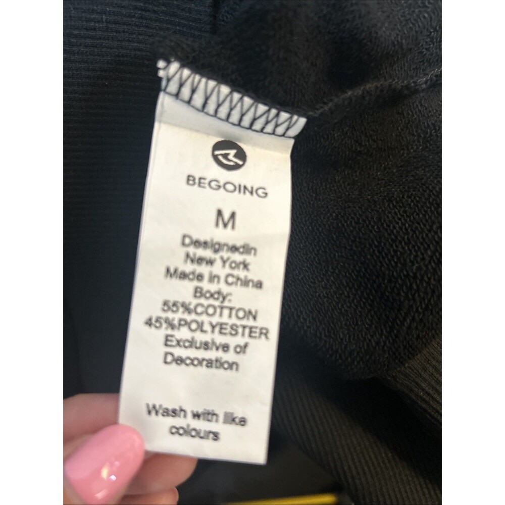 New BEGOING Womens Oversized USA Graphic Black Sweatshirt Medium - Picture 15 of 15